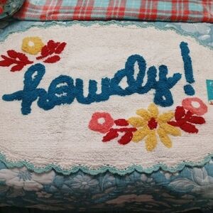 The Pioneer Woman Blue and Red Bath Mat